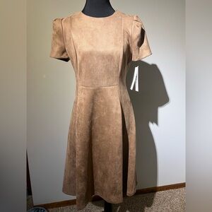 Calvin Klein Suede Tan Dress